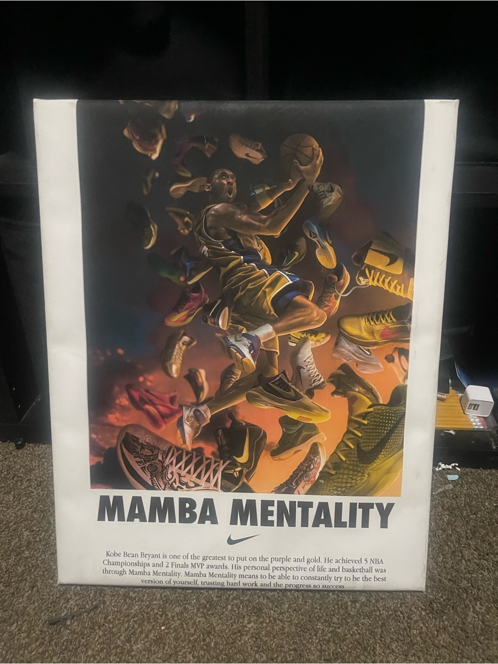 Mamba Mentality Wall Art Poster - Black & Gold